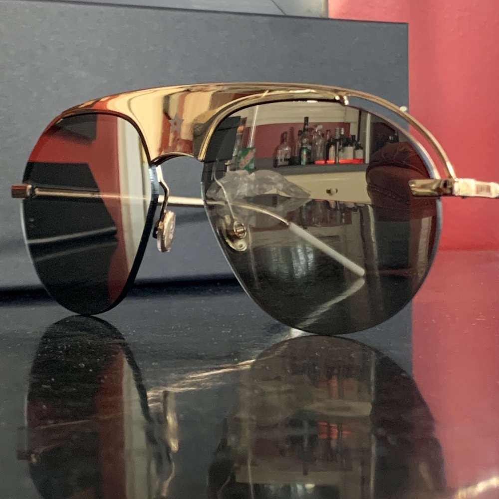 DIOR UNISEX Aviators ➡️NEW!! $695! Gold Aviators UNISEX Sunglasses AUTHENTIC! - Picture 6 of 14